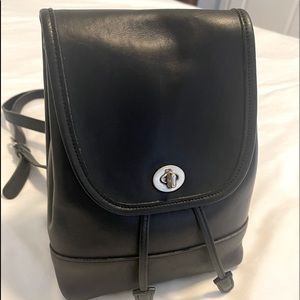 Coach vintage backpack black small light weight